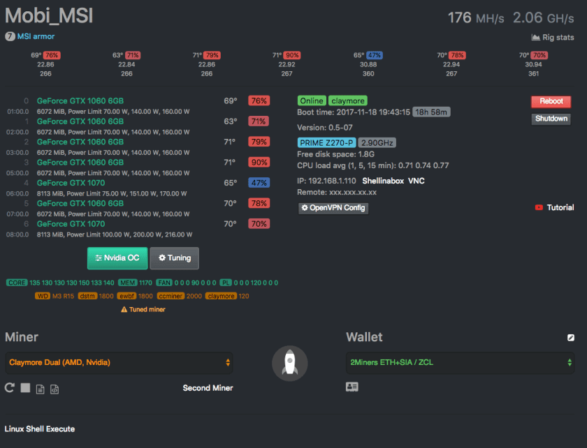 linux crypto mining os