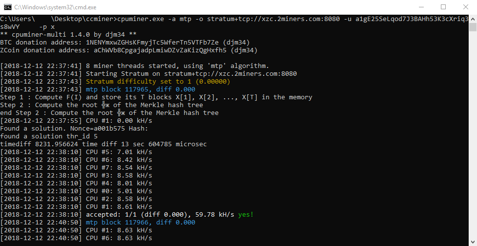 Zcoin Implementing ASIC Resistant Merkle Tree Proof (MTP) Crypto Mining