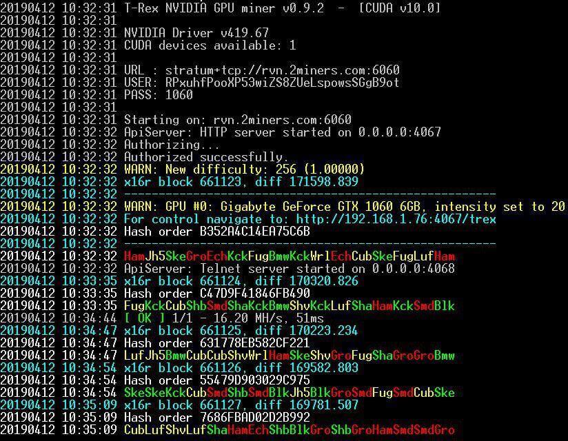 mining hash calculator x16r