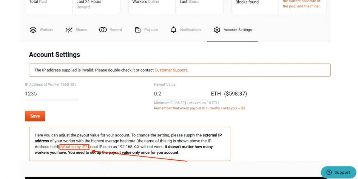 miningpoolhub ethereum payout address change