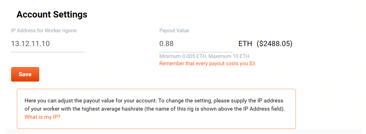 miningpoolhub ethereum payout address change