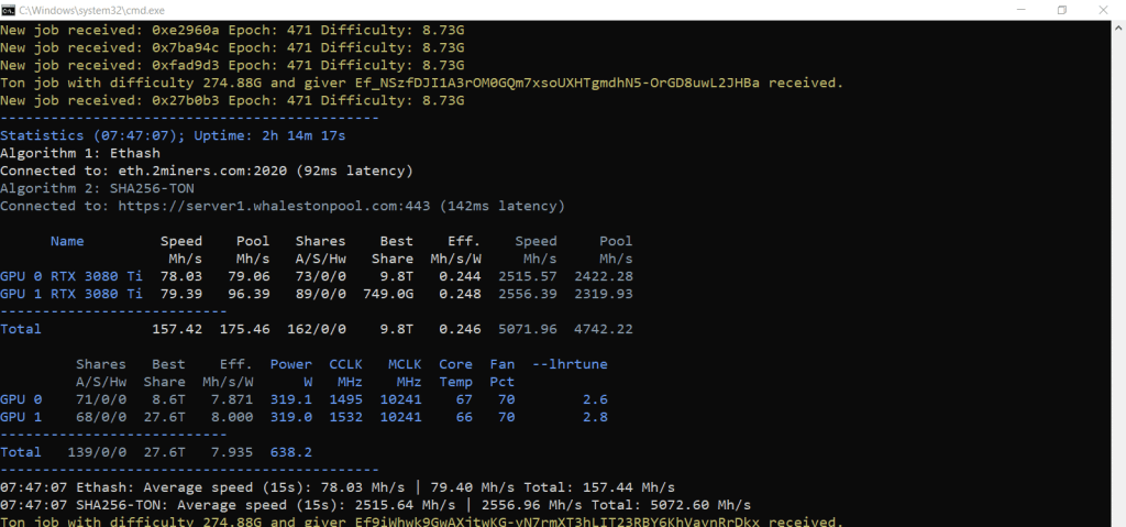 dual mine eth sys