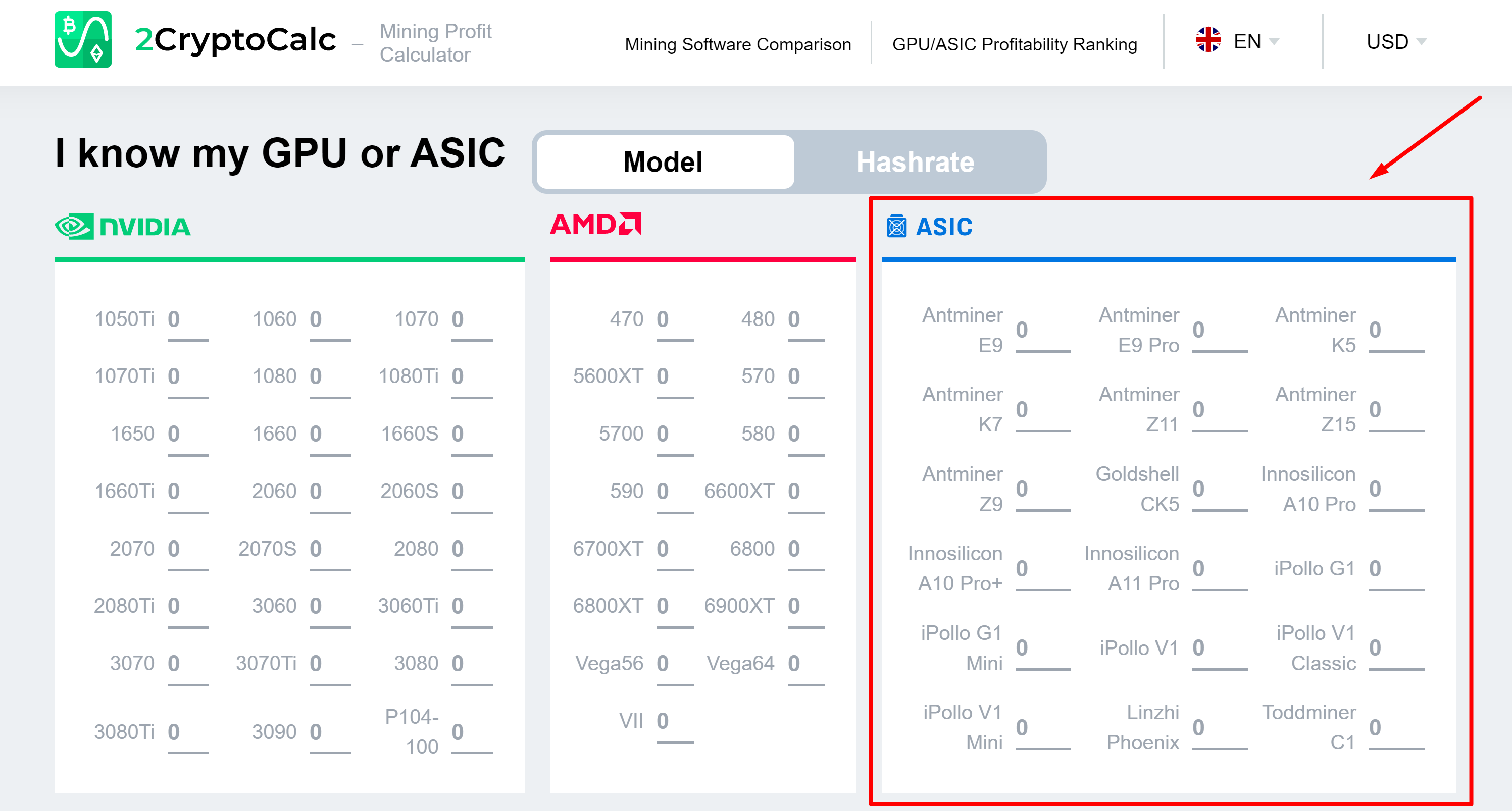 cryptocurrency asic mining calculator