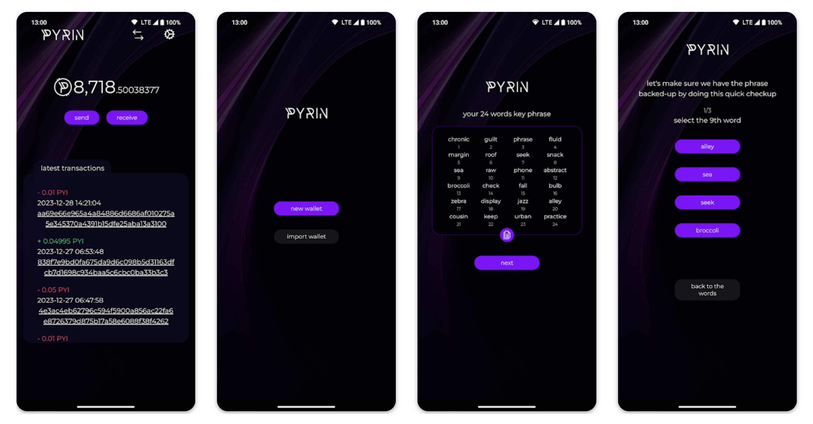 Pyrin Mobile Wallet